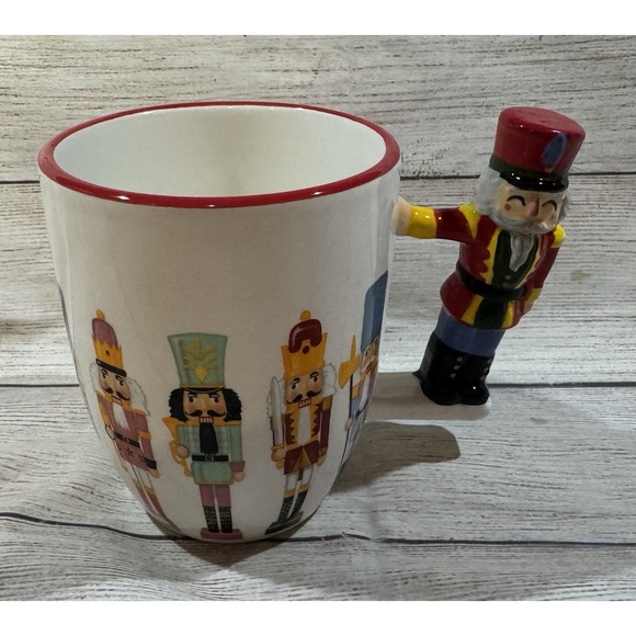 Cost Plus World Market Other - World Market Coffee Cup Mug Nutcracker 3D Figural Handle Excellent Condition